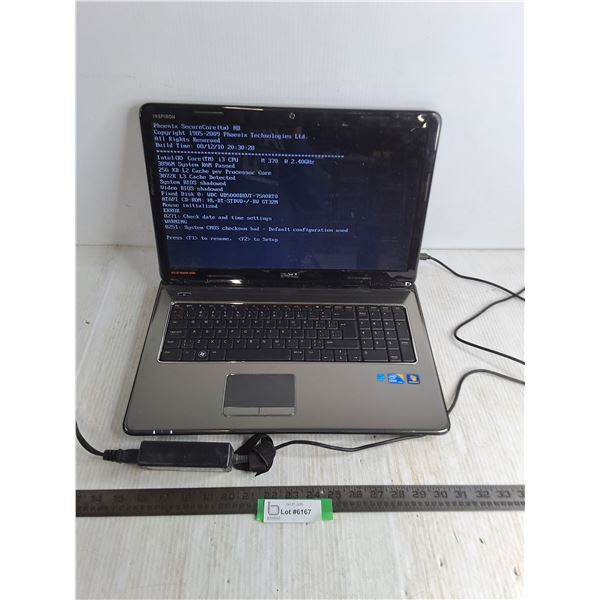 Dell Inspiron N7010 16.5" x 11" Laptop - Powers On, As is