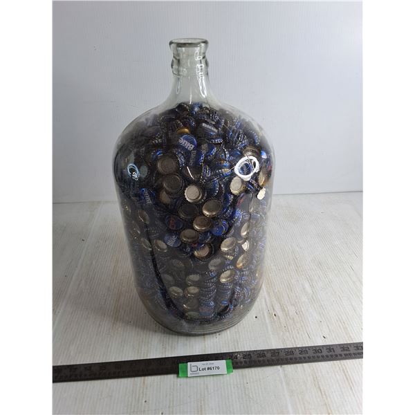 * 18.9L Carboy Full of Beer Bottle Caps - Cannot Ship