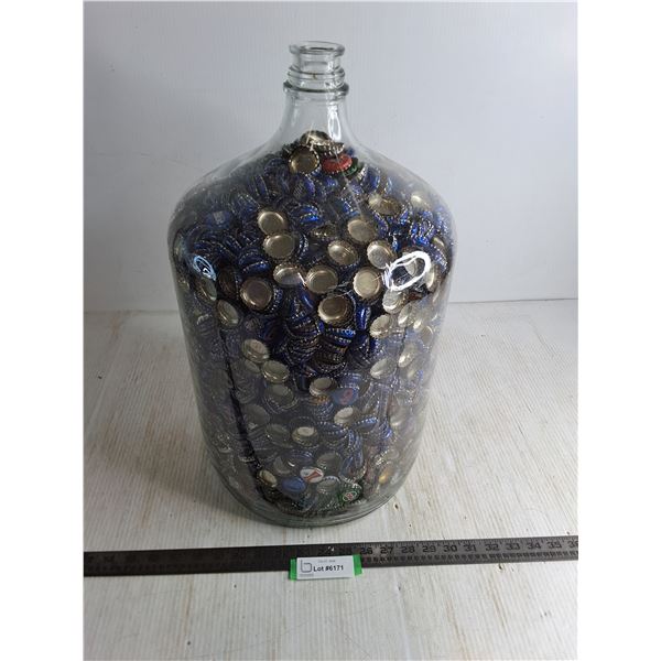 * 22L Carboy Full of Beer Bottle Caps - Cannot Ship