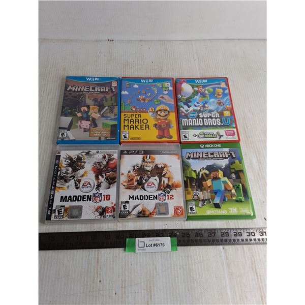 (6) Video Games - Wii, PS3, XBOX1