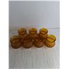 Image 2 : Set of 7 Amber Glass Light Shades