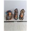 Image 1 : (3) Porcelain Indigenous Ornaments