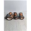 Image 3 : (3) Porcelain Indigenous Ornaments