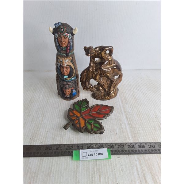 Indigenous/Western Ornaments, Metal Leaf Trivet