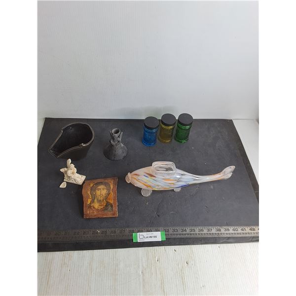 Assorted Ornaments, Candle Holder, Jar Set - Some Damaged