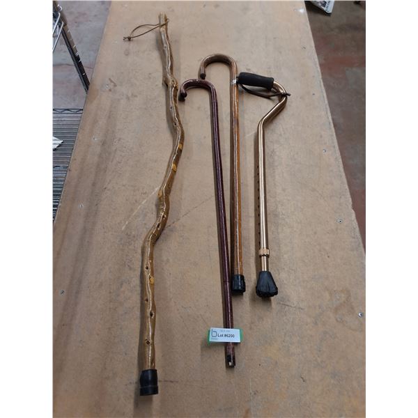 (4) Canes/Walking Stick - Longest 47" - Pickup Only
