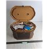 Image 1 : Vintage Plastic Sewing Kit w/Contents