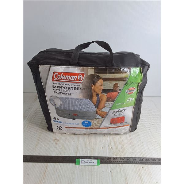 Coleman Self-Inflating Queen Size Air Mattress w/Storage Tote - Untested, As is