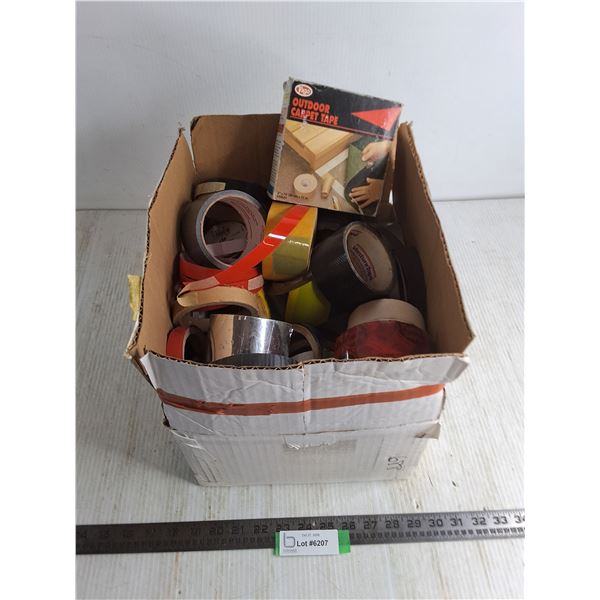 Box of Assorted Partial Tape Rolls