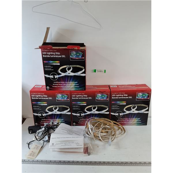 (4) LED Lighting Strip Boxes, (1) As-Is (3) CIB