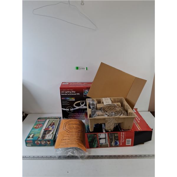 (3) LED Lighting Strip Boxes, CIB,  (1) Magic Mesh Screen Door CIB
