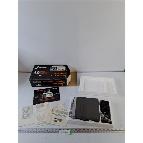 Jana Avenger KJCB Transceiver Radio NIB with Box, Manuals, Packaging, Untested