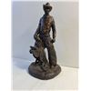 Image 2 : Vintage Western Cowboy Figurine in Bronze Tone Resin-16" Tall