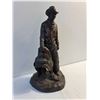 Image 3 : Vintage Western Cowboy Figurine in Bronze Tone Resin-16" Tall