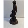 Image 5 : Vintage Western Cowboy Figurine in Bronze Tone Resin-16" Tall