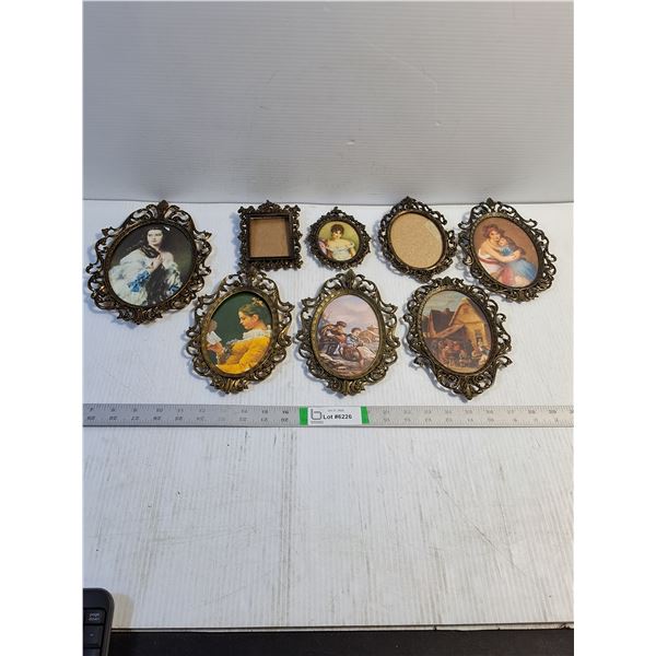 (8) Assorted Vintage Style Picture Frames