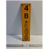 Image 1 : Vintage Yellow Porcelain Marker/Identification Plate-4"x16"
