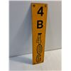 Image 2 : Vintage Yellow Porcelain Marker/Identification Plate-4"x16"