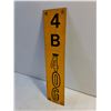 Image 3 : Vintage Yellow Porcelain Marker/Identification Plate-4"x16"
