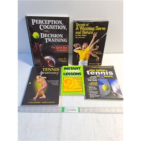 (5) Books Featuring Guides to Playing Tennis