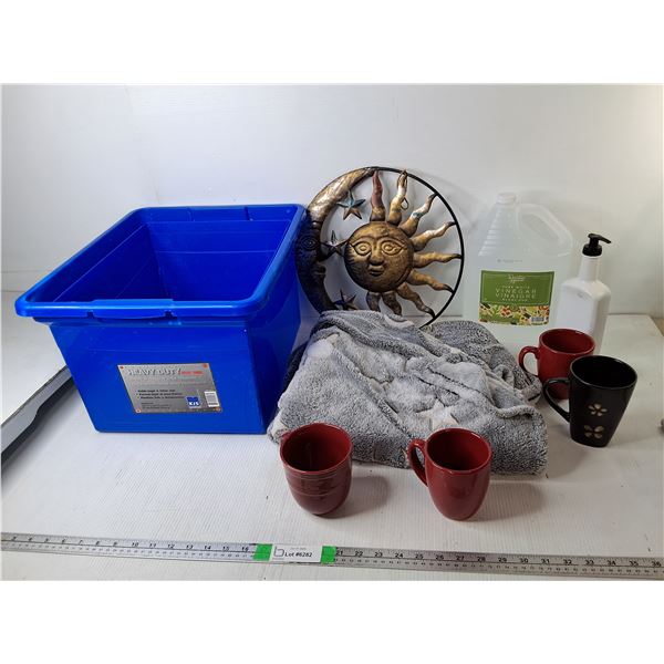 Coffee Mugs, White Vinegar, Storage Bin, Misc. Can't Ship