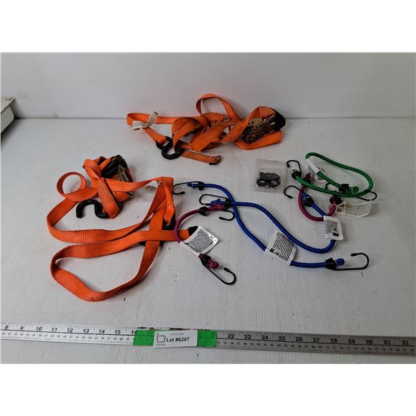 Ratchet Straps-Gas Smell, Bungee Cords, Misc.