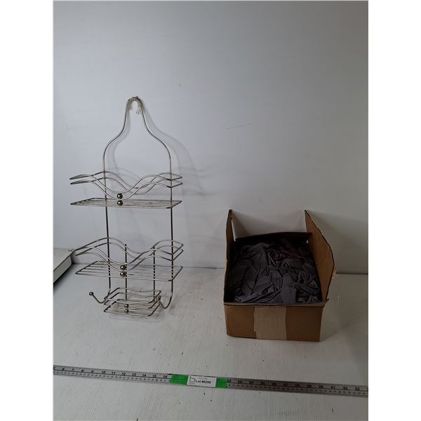 Shower Caddy & Queen Bed Sheet Set