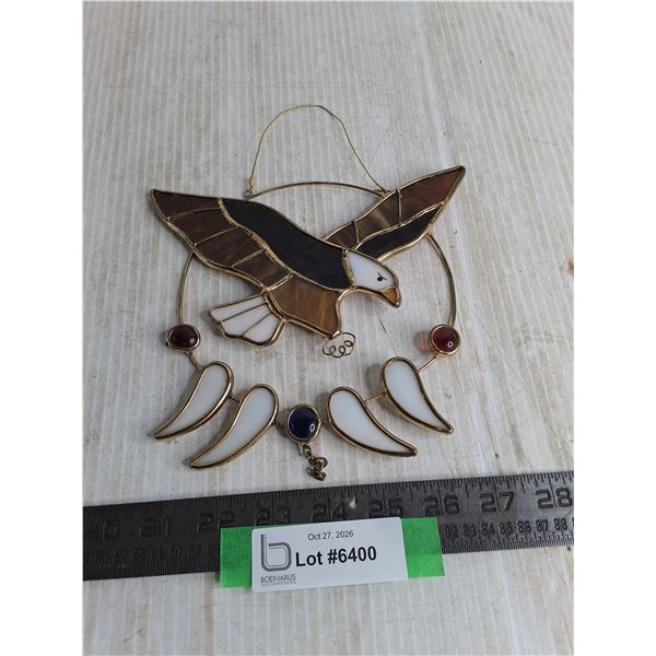 Hanging Stained Glass Eagle Decor