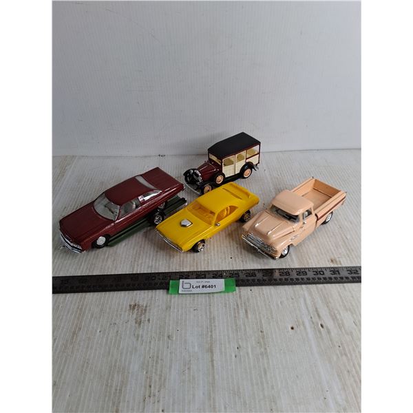 (4) Model Vehicles & Trailer - Approx 20:1 Scale