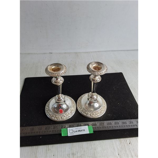 Pair of Silver-Plated Candle Hoilders