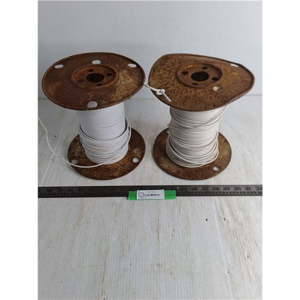 (2) Partial Spools of 12 & 14 Gauge Cable, Pickup Only