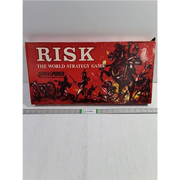 Vintage 1963 Edition of Risk:The World Strategy Game with Original Wood Pieces