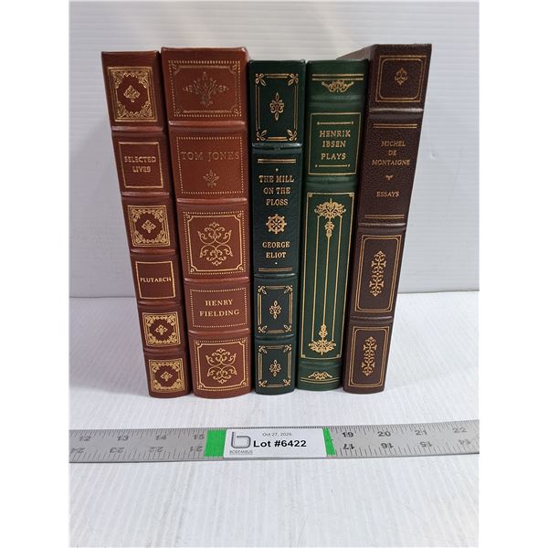 (5) Franklin Library Hardcover Books-Plutarch,Tom Jones and more