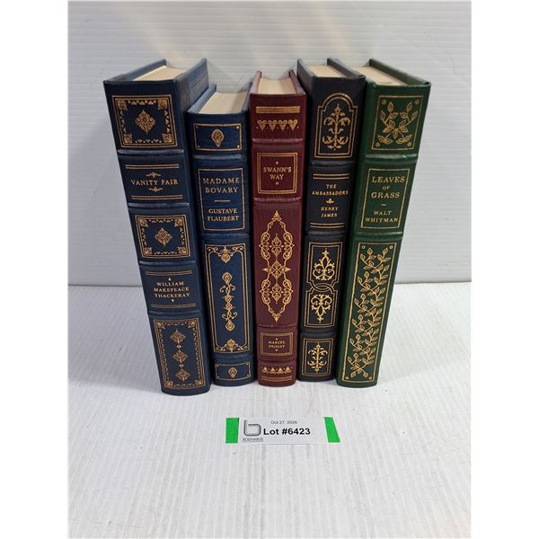 (5) Franklin Library Hardcover Books-Vanity Fair,Madame Bovary and more