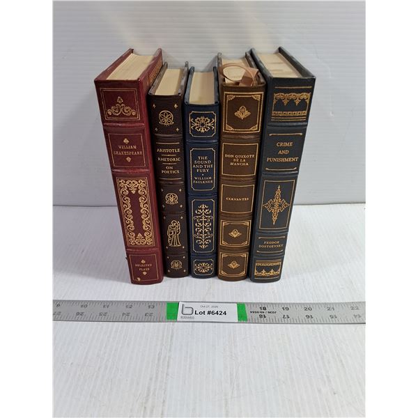 (5) Franklin Library Hardcover Books-Shakespeare,Crime and Punishment and more