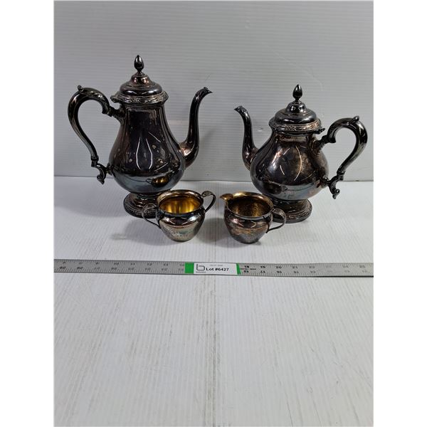 Vintage Silver-Plated Coffee and Tea Service Set-Rogers Bros.