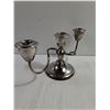 Image 3 : Silver Tone,Three-Arm Candelabra