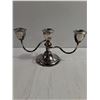 Image 4 : Silver Tone,Three-Arm Candelabra