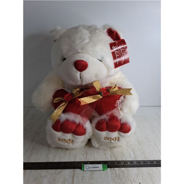 NOS Stuffed 2001 Valentine's Bear