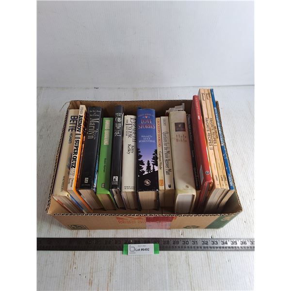 Assorted Books - Bible, Cooking, Celebrity