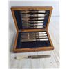 Image 2 : Vintage Set of Abbey Silver Plated Cutlery w/Wooden Storage Box