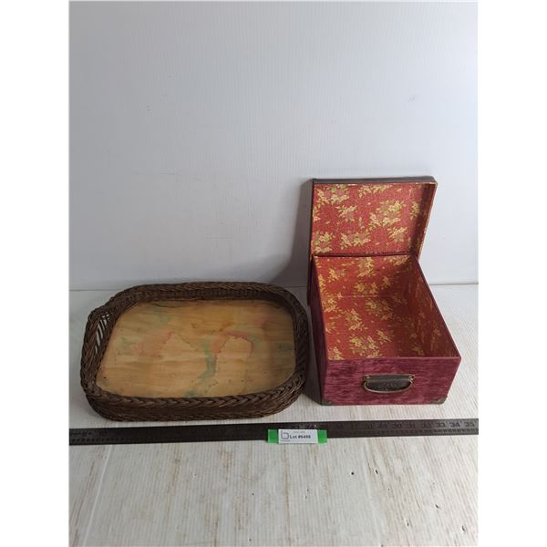 Velvet Keepsakes Box, 16" x 13" Serving Tray