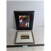 Image 1 : (2) Framed Wall Decor - Largest 13.5" x 15.5"