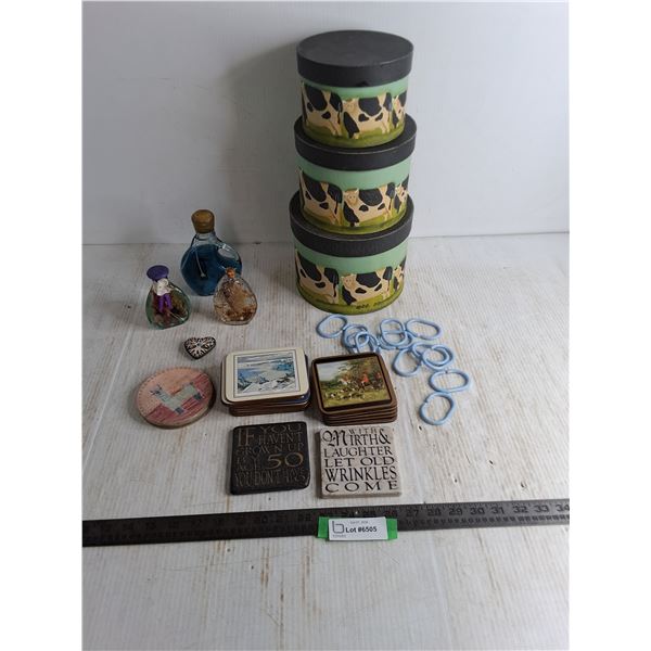 Nesting Boxes, Bubble Bath & Oils, Coasters, Misc. - Cannot Ship