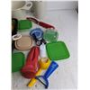 Image 4 : Assorted Plastic Food Storage, Can Opener, Misc.
