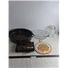 Image 1 : Roaster , Radio Alarm Clock - Powers On, Cookie Jar, Casserole Dish, Cutting Board