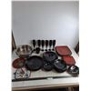 Image 1 : Set of Mikaso Rondo Dishware, Torre & Tagus Metal Bowl, Stoneware Trivet, Misc. - Cannot Ship