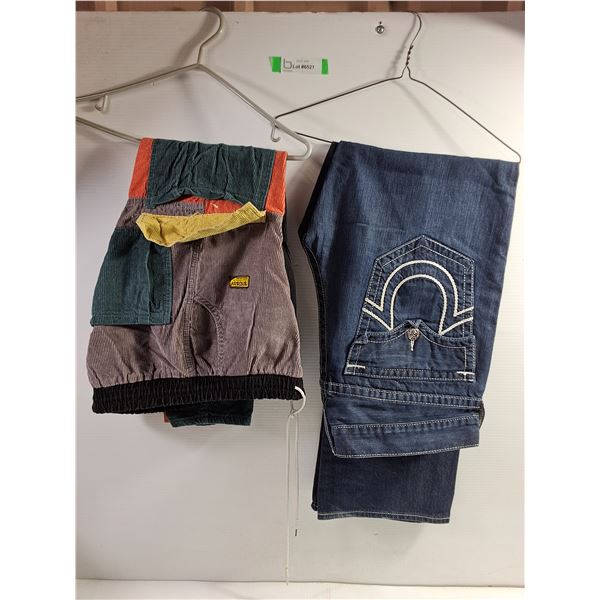 True Religion Jeans Size 36 & Corduroy Pants-unknown Size