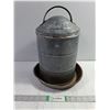 Image 1 : Vintage Galvanized Metal Chicken Fountain, Pickup Only