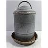 Image 3 : Vintage Galvanized Metal Chicken Fountain, Pickup Only